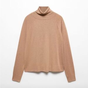 Mango Tan Turtleneck Sweater